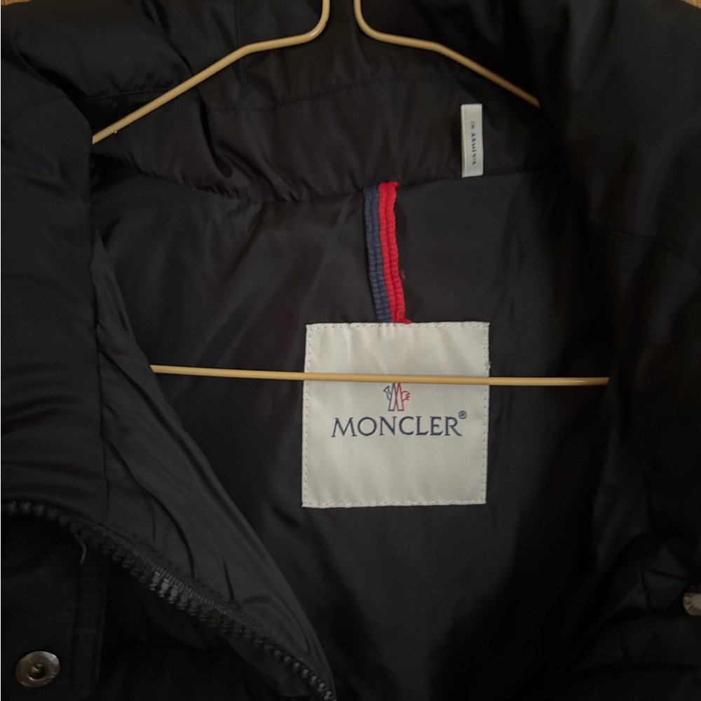 Moncler Women's Flammette Fitted Long Down Coat Size 2 - Picture 5 of 8